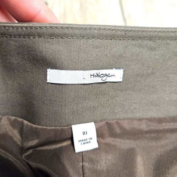 Halogen Taupe Classic Pencil Skirt Grey Women's 10 Office Siren Academia - Picture 7 of 7